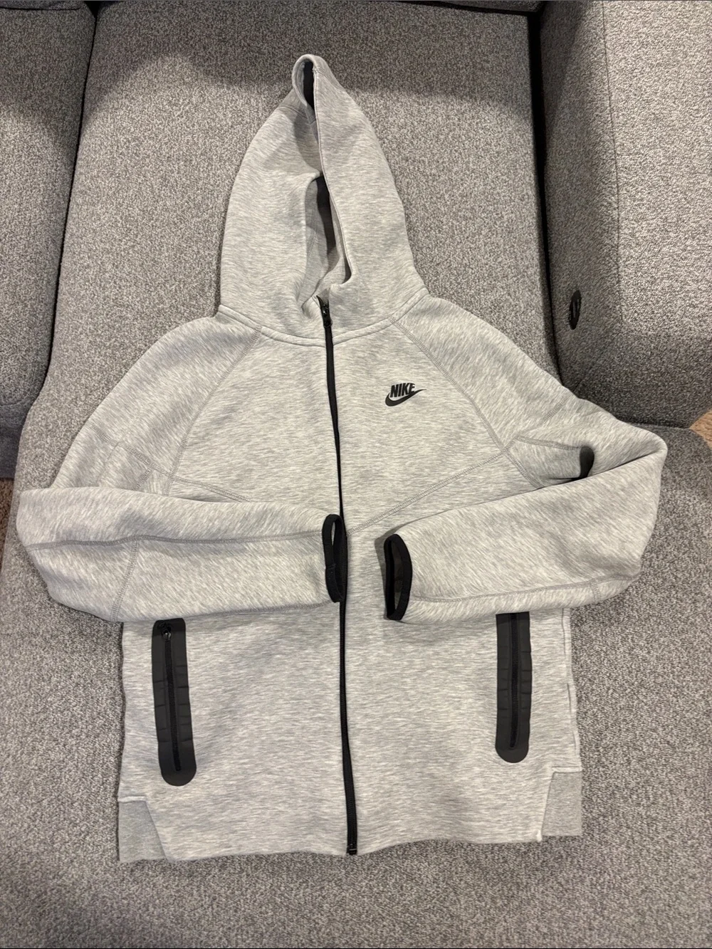 Nike Tech -Light Gray Heather Full-Zip Nike Tech